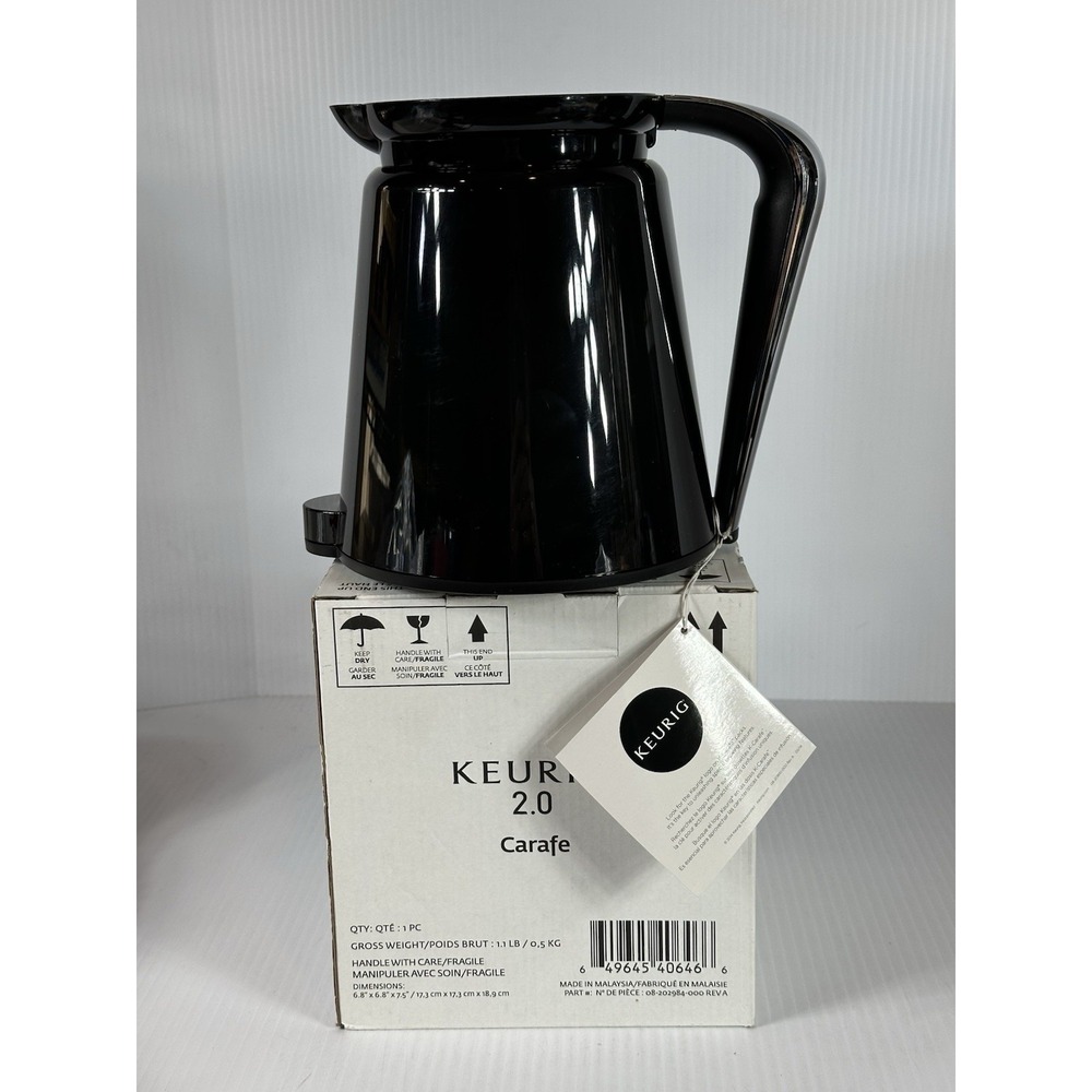 Keurig 2.0 Thermal Carafe Black Brand New in Original Box With Hang Tag